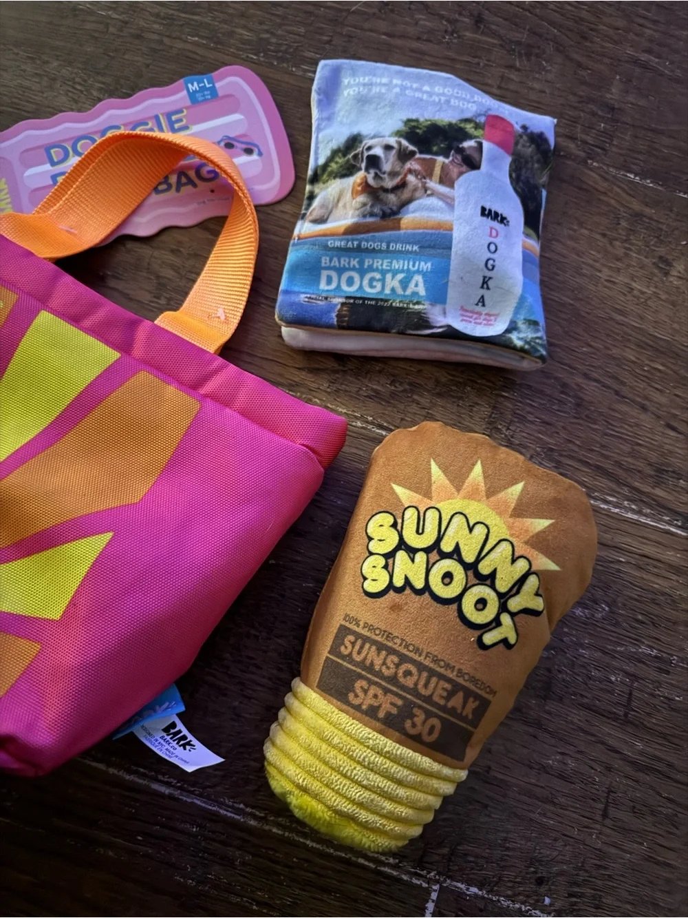 Bark Box summer Doggie Beach Bag 3 toys in 1 NEW